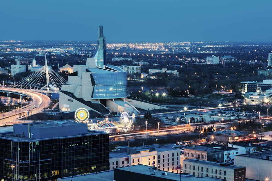 City of Winnipeg downtown landscape.