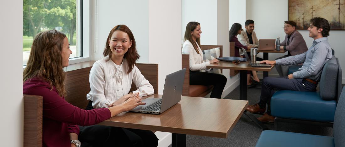 Students networking
