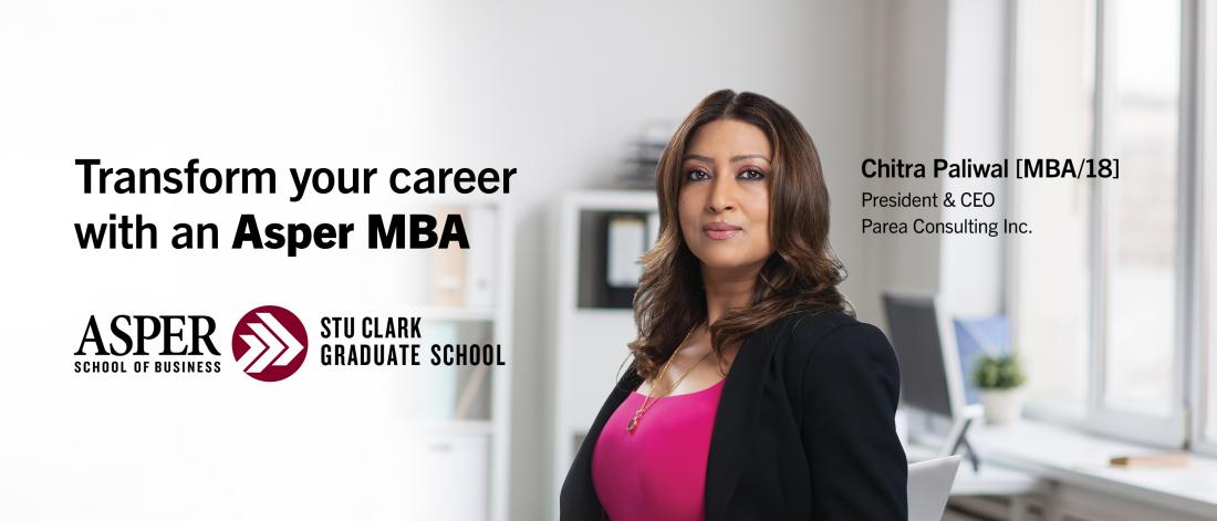Poster of south Asian woman in a suit.