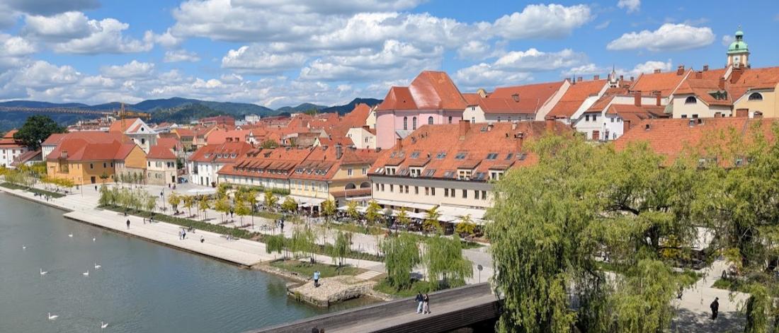European city on a river