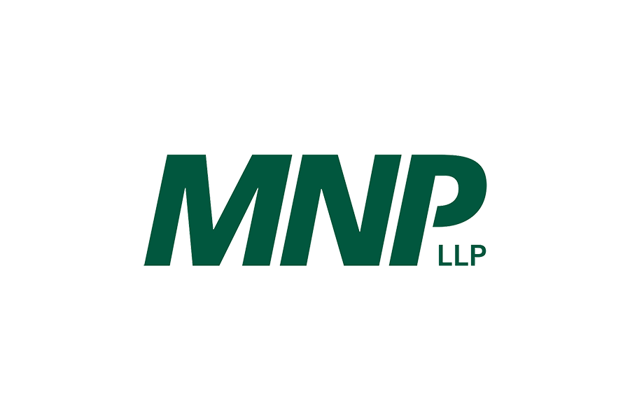 M N P L L P logo in forest green.