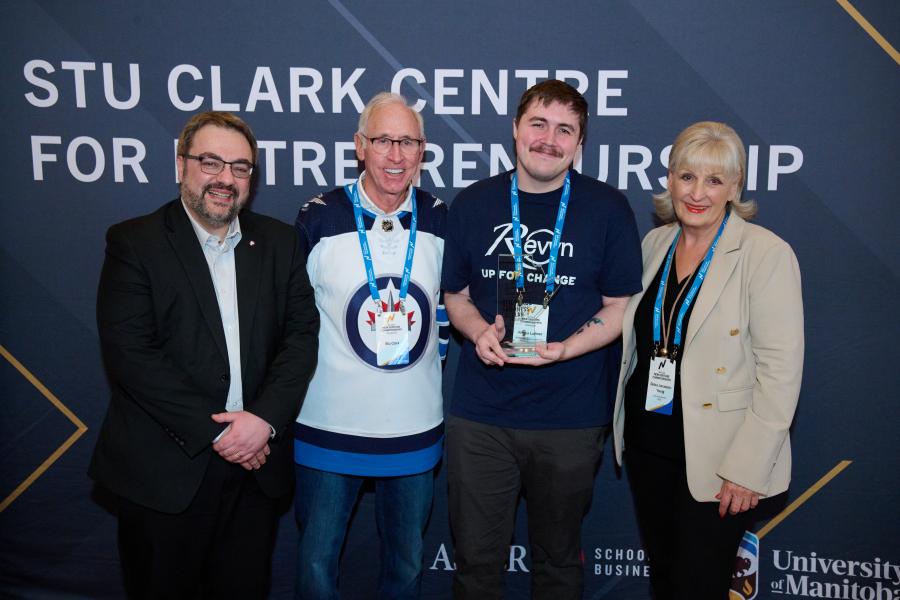 Revyn medical technologies student standing at New Venture Championships