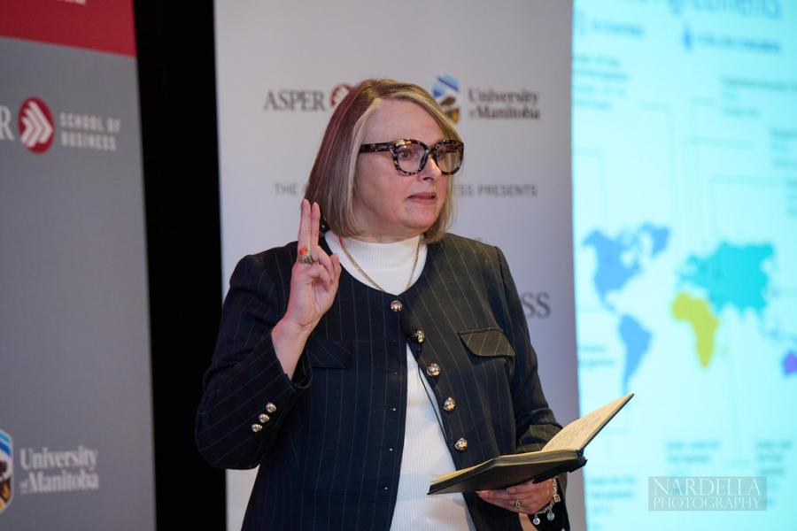 Joy Nott speaking at Rod Senft Family Business Conference