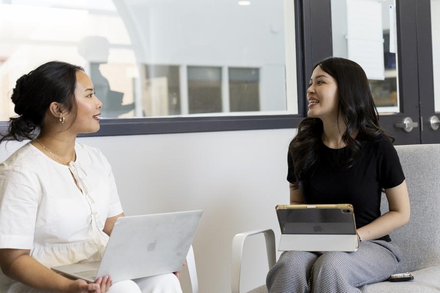 Students studying in the Asper School of Business