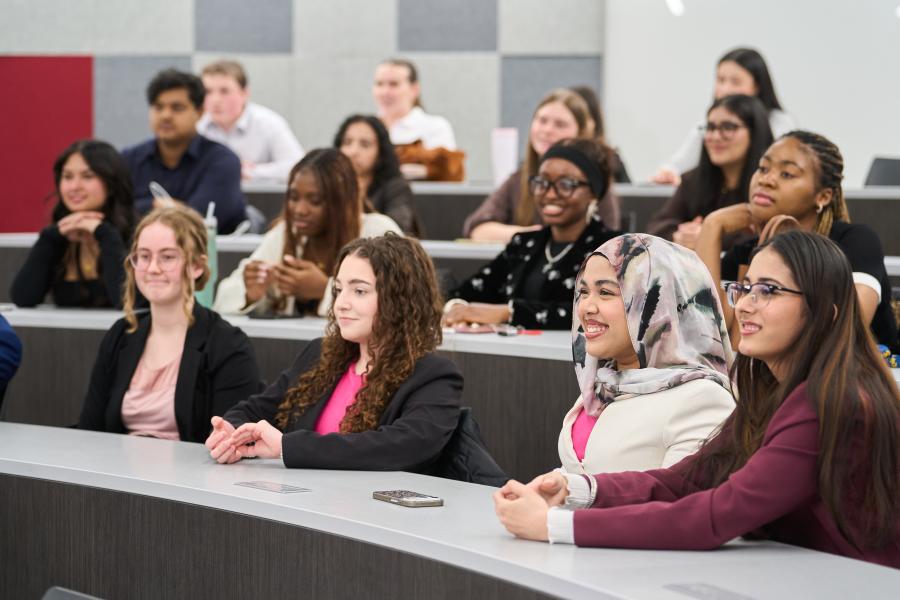 Students pitching at the Entrepreneurship Pitch Competition