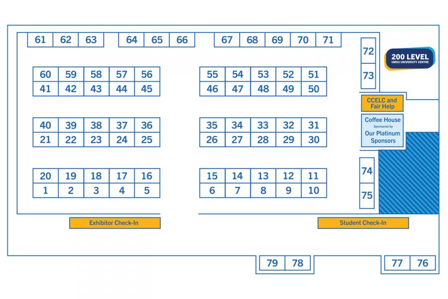 Layout of the ASE Career Fair for the 2026 fair