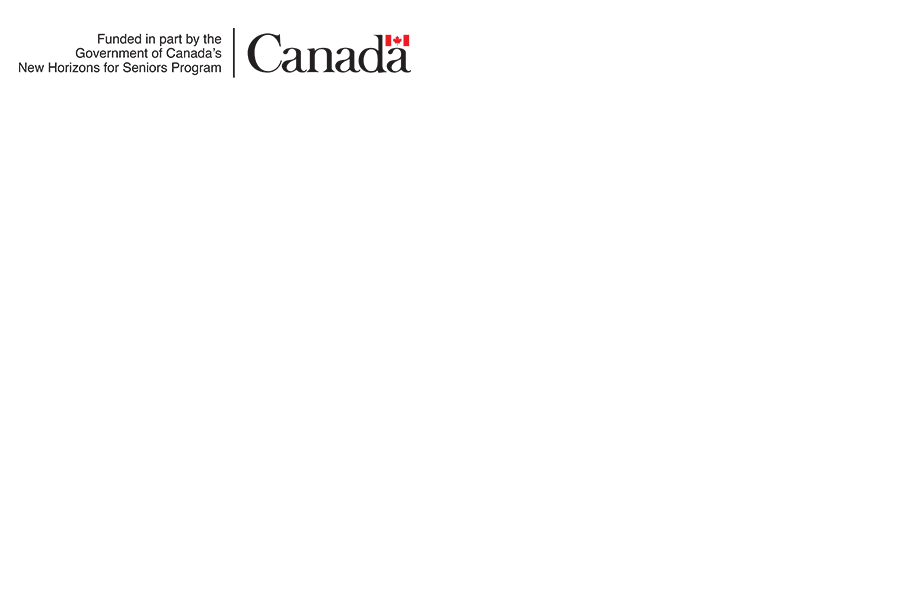 Text on right side with funding acknowledgement from the federal government. Canada wordmark on right side with the Canadian flag over top the letter A.