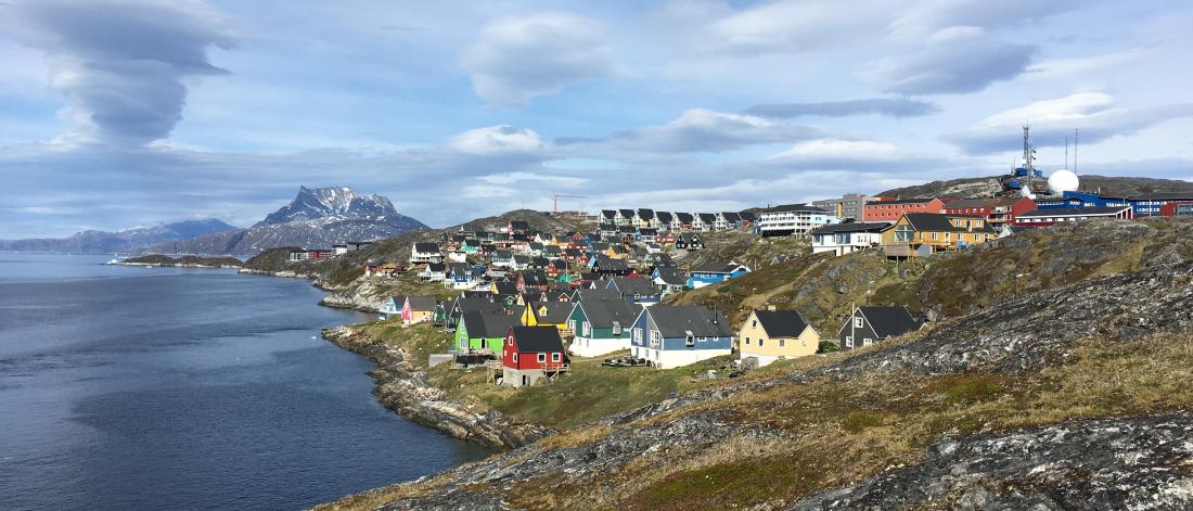 Homes of Nuuk, the capital of Greenland
