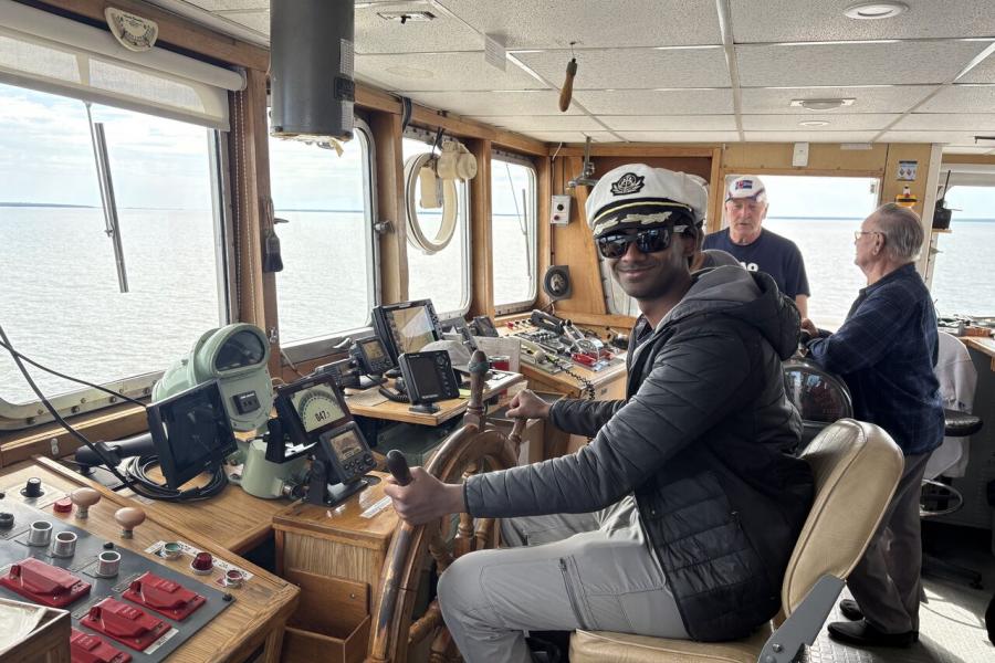 A student onboard MV Namao
