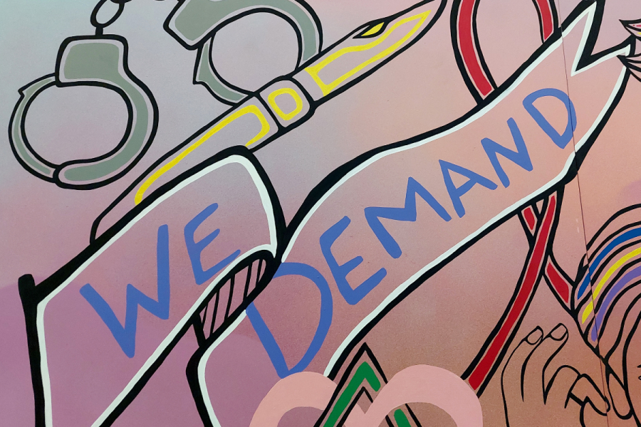 painted we demand banner