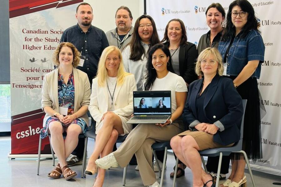 group shot of professionals at conference
