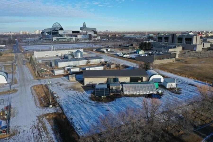 Aerial view of the sustainability in action facility site