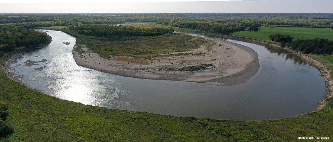 Geo science home page banner horsehoe bend of river.