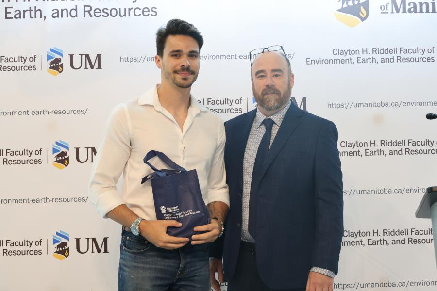 Bruno Costa with Acting Dean Mark Hanson