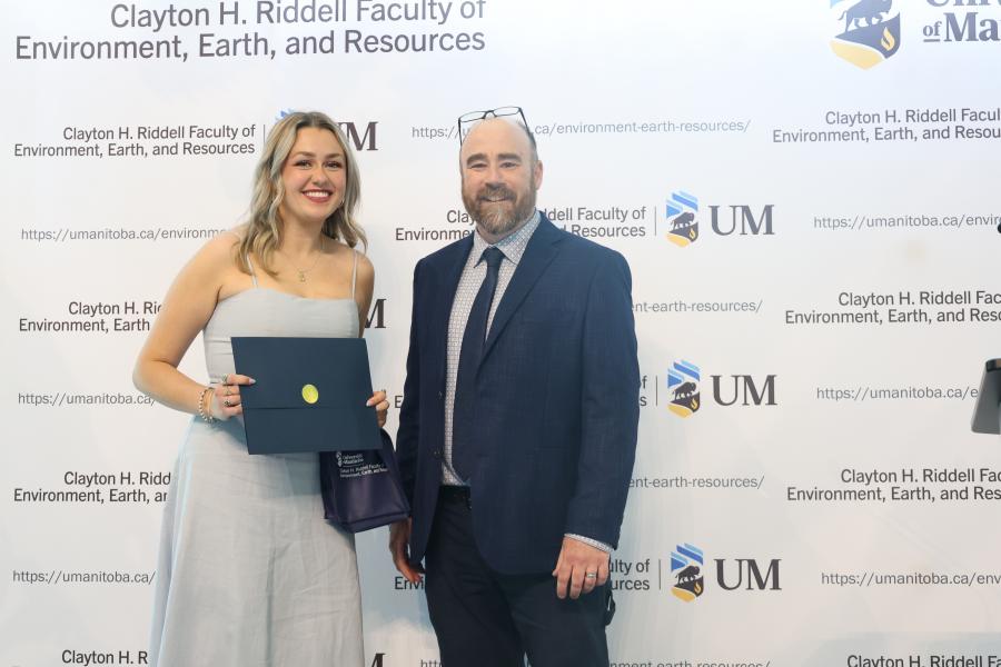 Cassidy McGarry with Acting Dean Mark Hanson