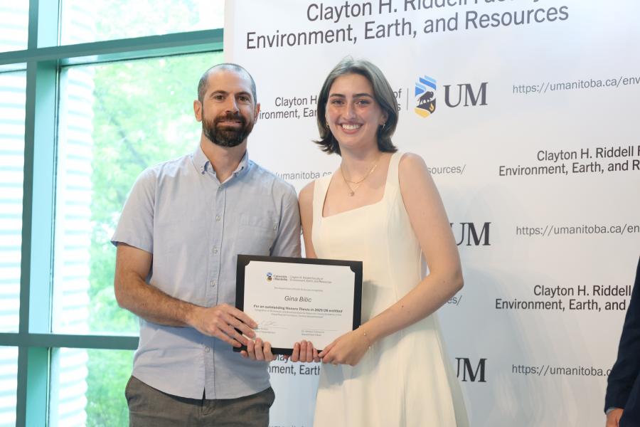 Gina Bilic with Acting Dean Mark Hanson
