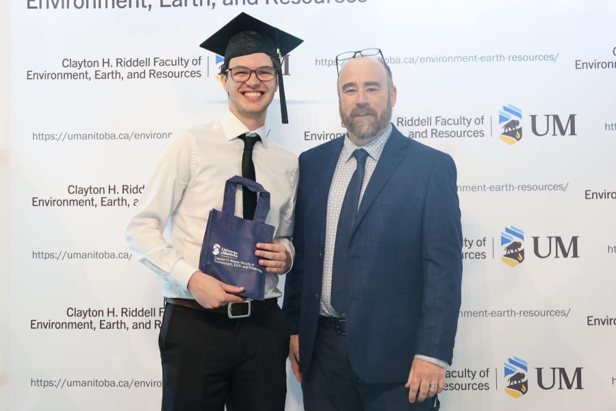Jack Pilkey with Acting Dean Mark Hanson