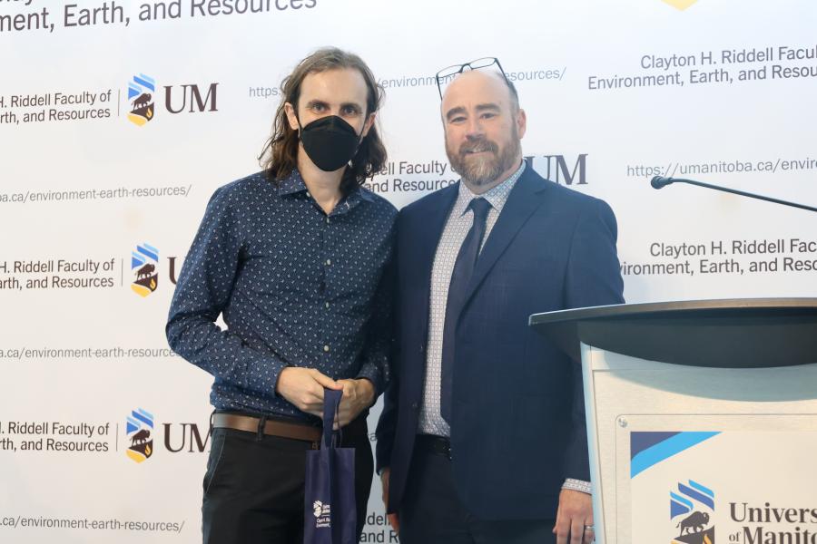 James Wilt with Acting Dean Mark Hanson