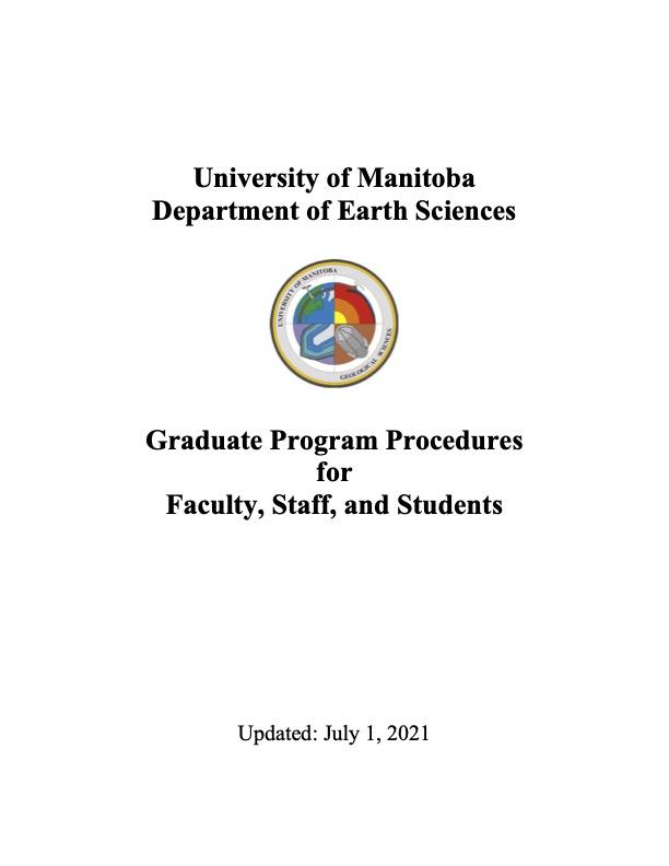 Graduate Program Procedures for Faculty Staff and Students