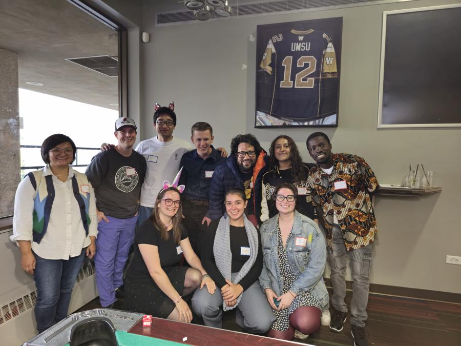 Members of the newly formed EGGSA committee pose at the Fall welcome gathering