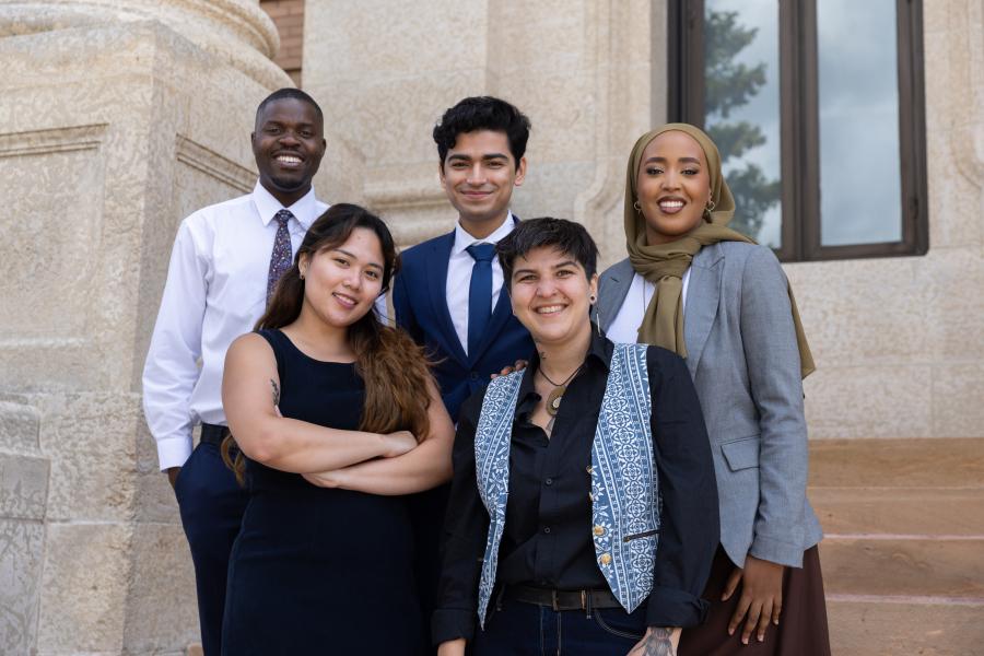 (Fellows Cohort 1: Anselmo Vilanculo, Tanvin Hossain, Reem Elmahi, Trixie Maybituin, Paula Rodrigues Affonso Alves) 