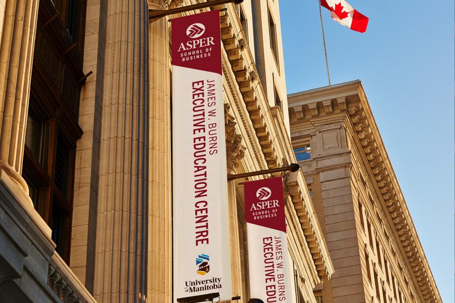 James W Burns Executive Education Centre building exterior.