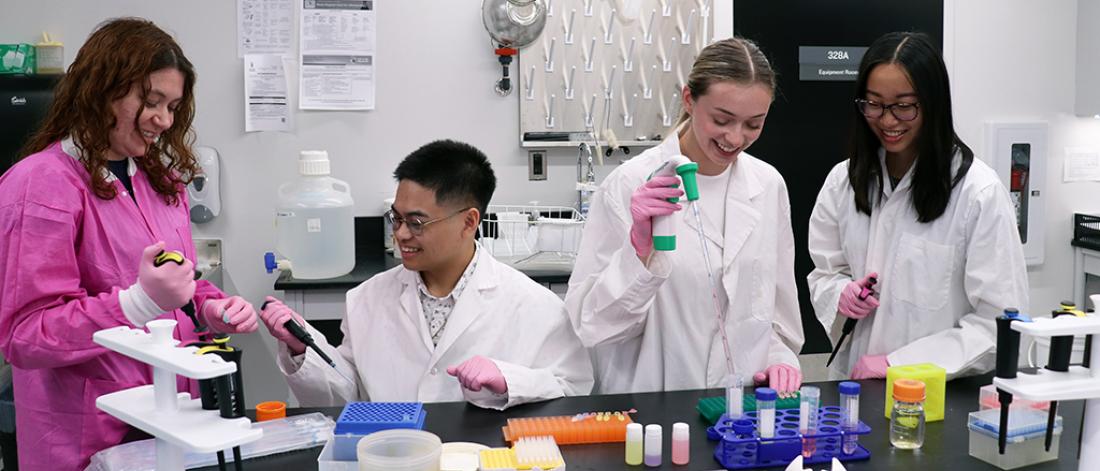A group of researchers in a lab.