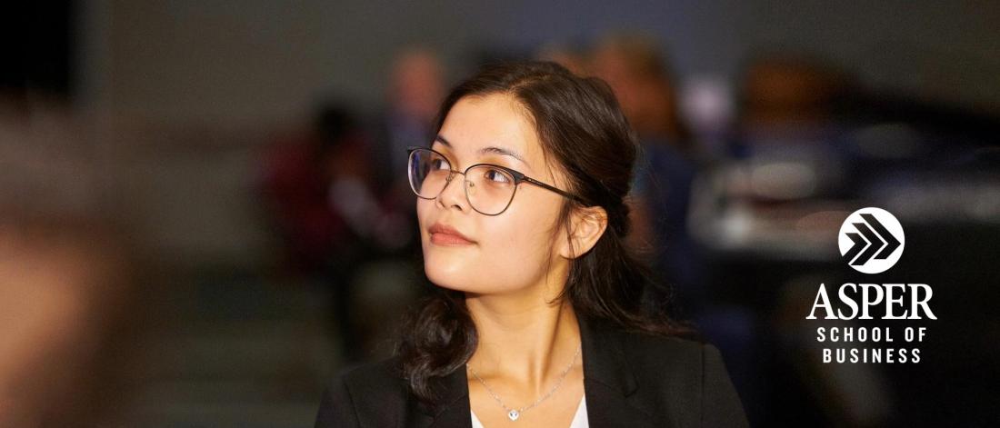 Image of a female student at an event.