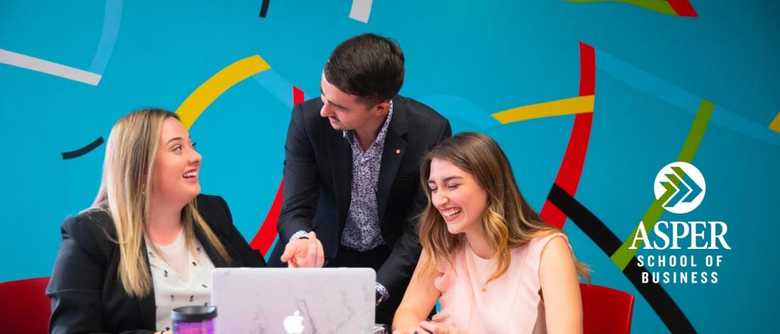 Image of students in formal wear at the Indigenous lounge at Drake.