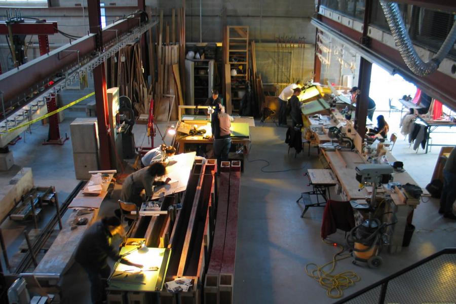 An interior view of the centre for architectural structures and technology. 