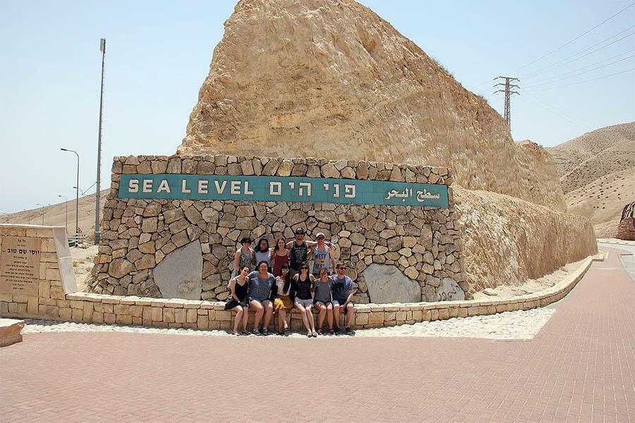 Wide shot of Asper School of Business students in Israel.