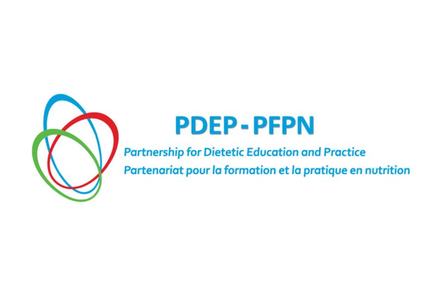 A logo made up of three colored rings that reads Partnership for Dietetic Education and Practice.