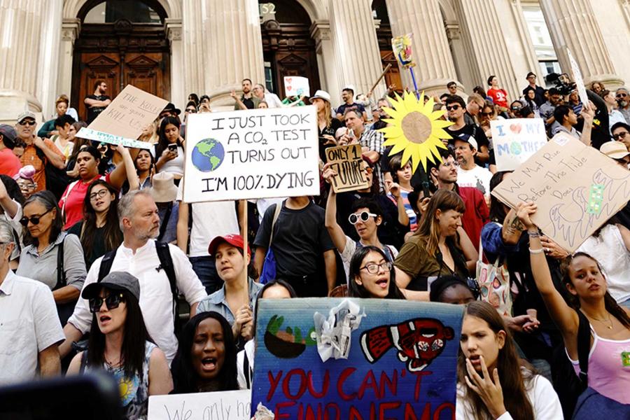 image of people at the climate strike.