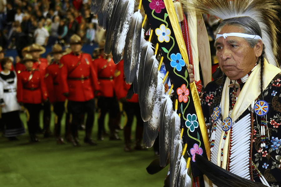 Indigenous leader at the 13th Annual Canadian Aboriginal Festival.