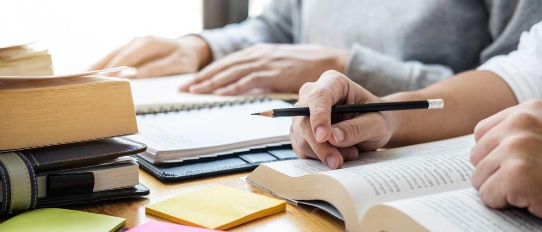 Students studying