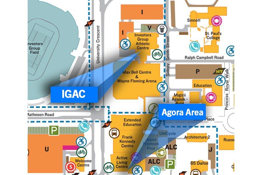 Map IGAC and Agora map