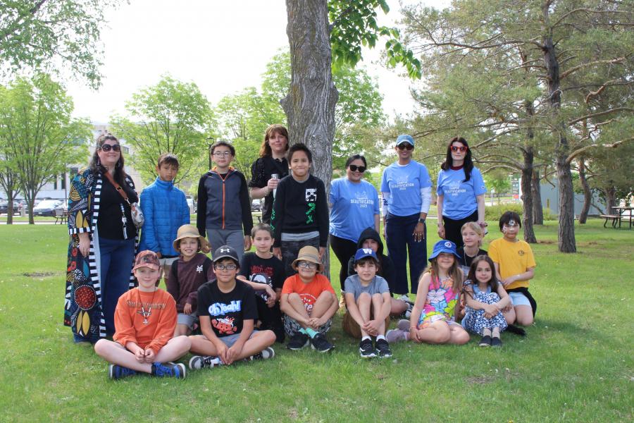 Dalhousie School group at UM Campus Beautification Day 2025 - under tree photo