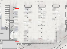 Illstration of parking stall which will be blocked all May 21 to May 29