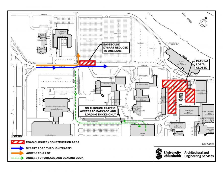 Full illustraed map of traficc reroutes June 4