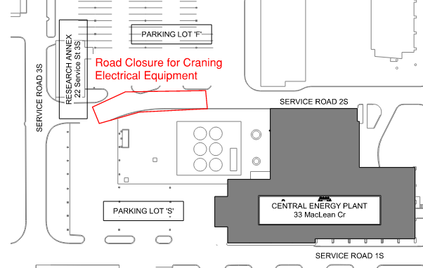 annotated ilustration service raod and surrounding area