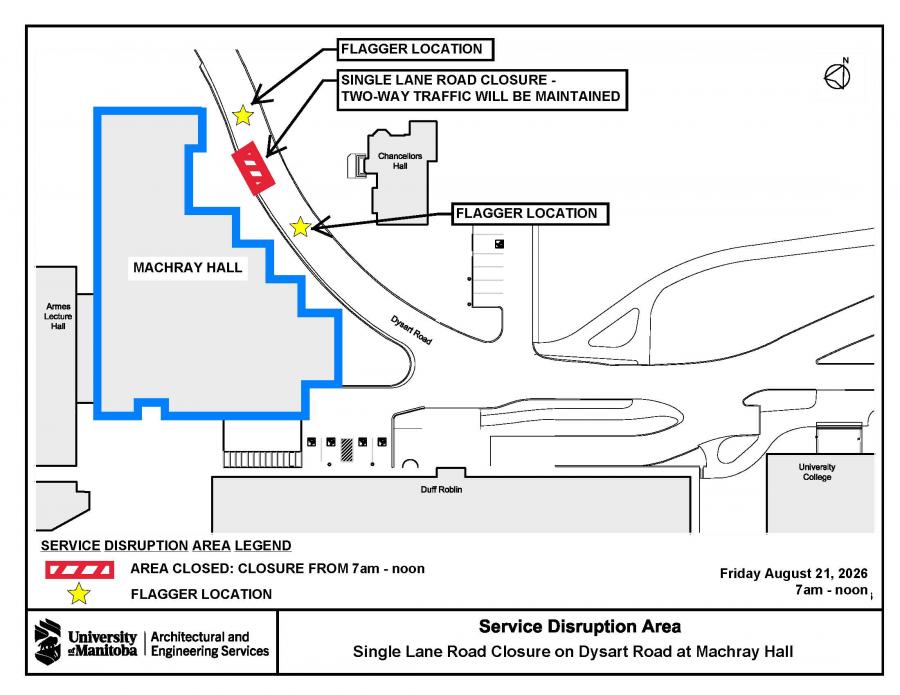 annotaed map of dyart road that will be closed August 21