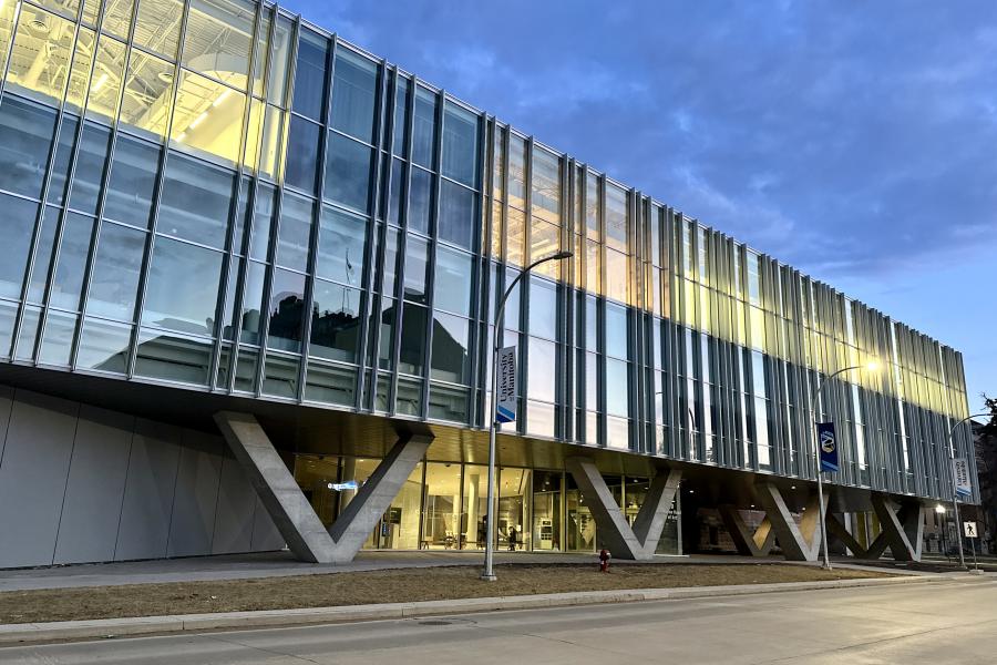 Modern glass exterior of the ARTlab Building, UM