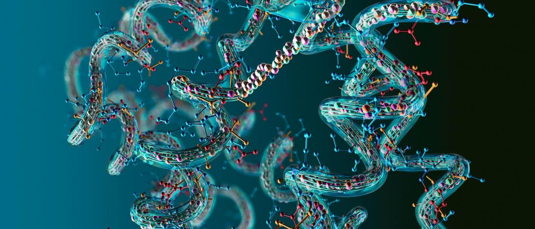 Close up of a protein.