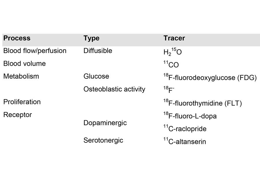 Physiologically useful PET tracers