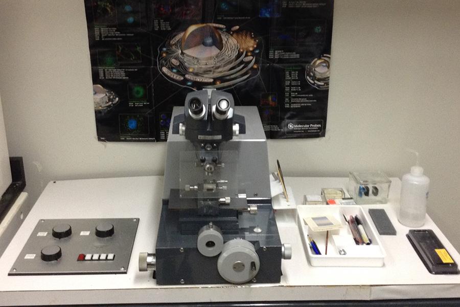 A large piece of complex lab equipment.