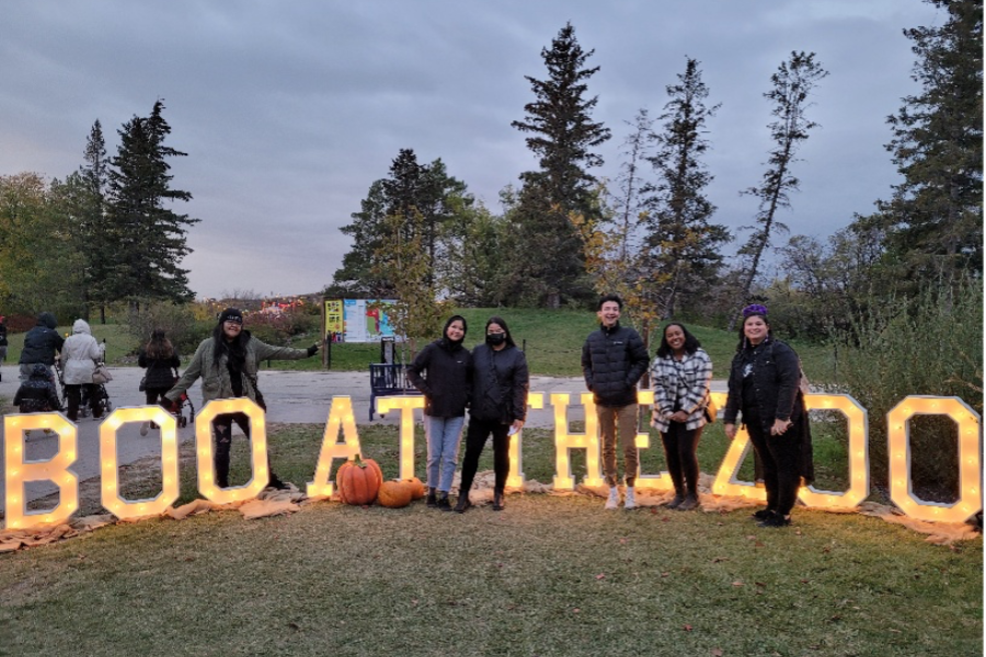 Neechiwaken participants visit Boo at the Zoo.