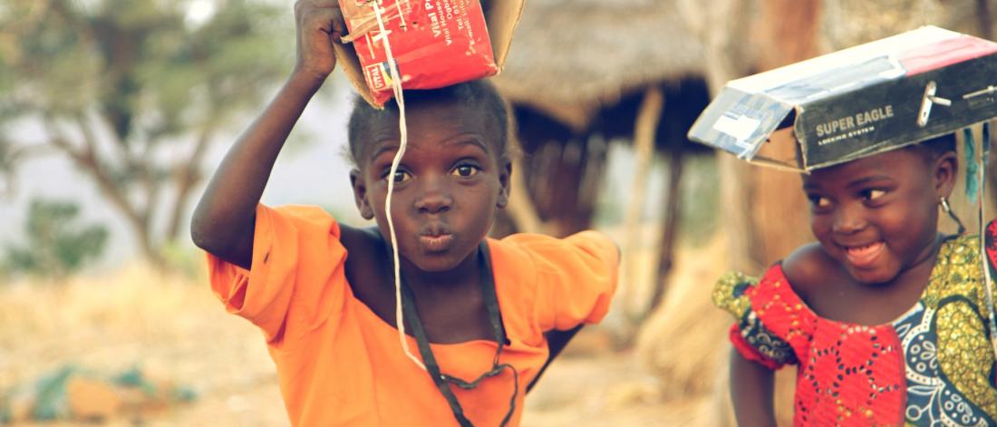 Children playing in Africa.