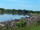 Debris from the Red River