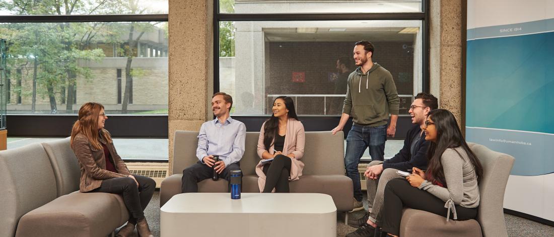 Students in the Faculty of Law Student Lounge