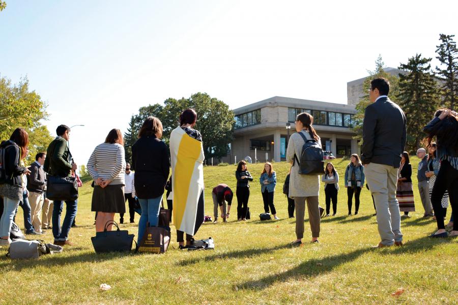 students and community members gathered to experience the indigenous peoples and criminal law event.